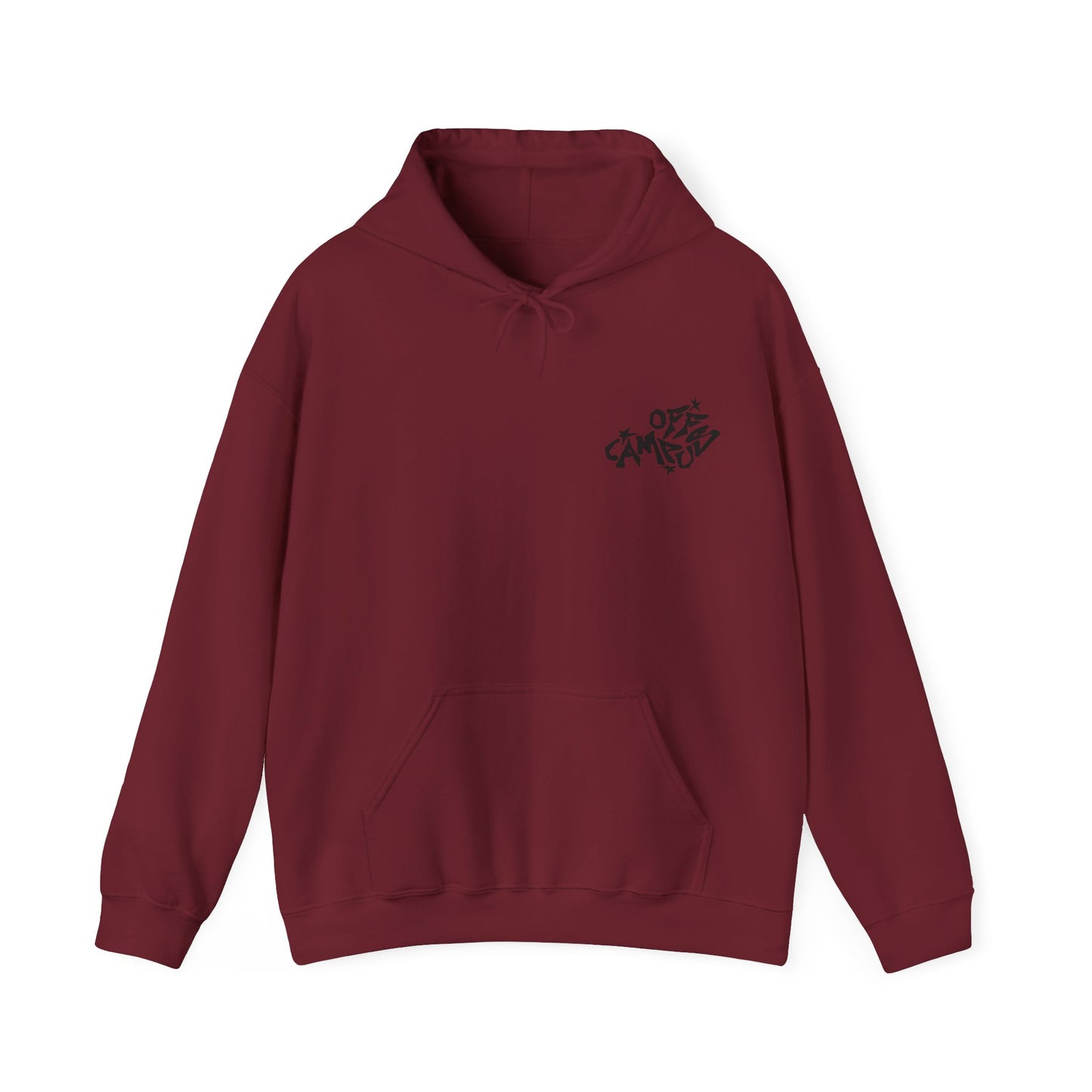 OFFCAMPUS - Red Hoodie w/ White Graffiti Heart