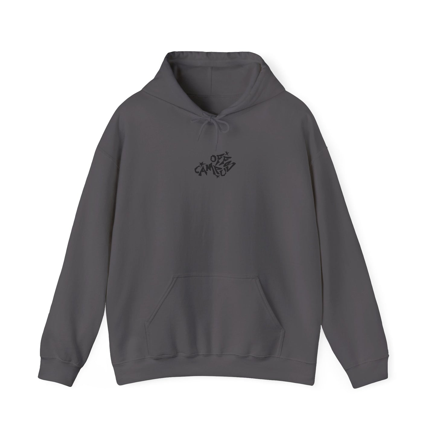 OFFCAMPUS - Grey Hoodie w/ Red Graffiti Heart