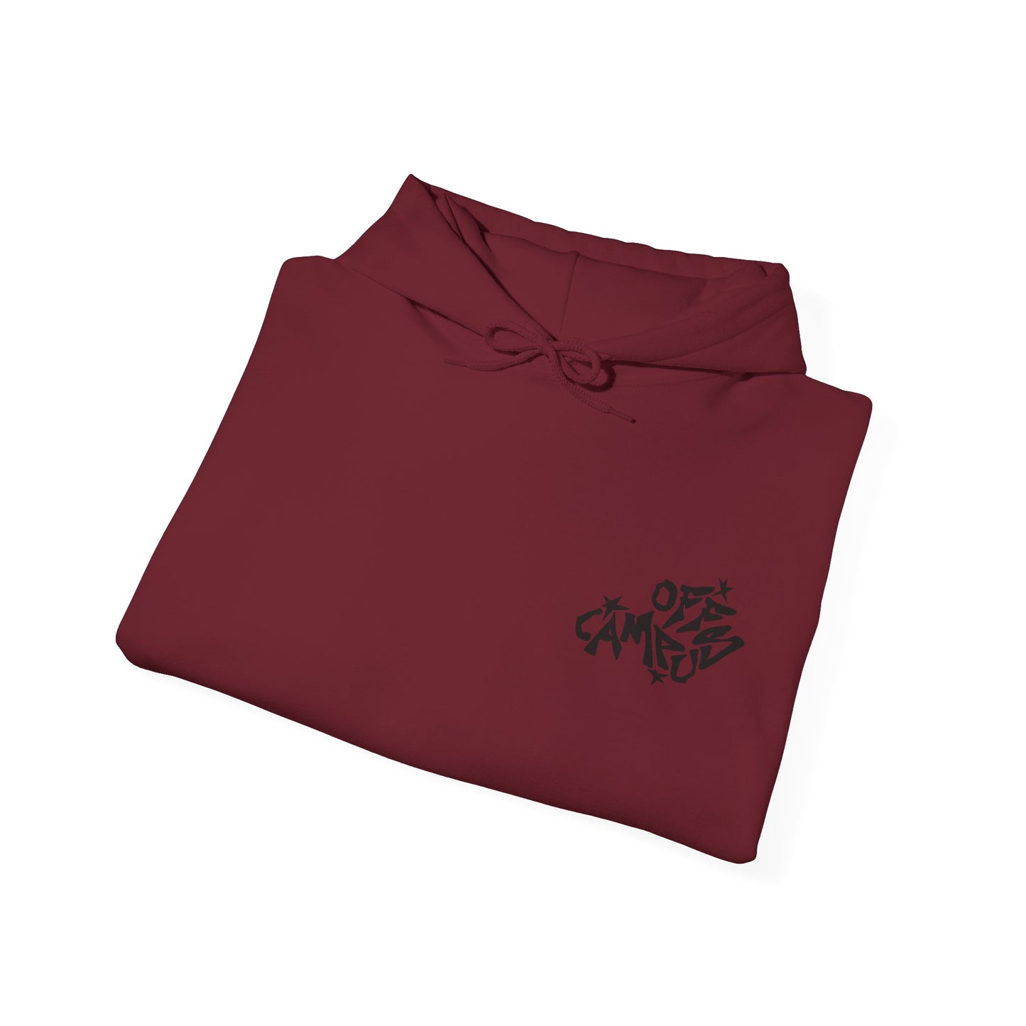 OFFCAMPUS - Red Hoodie w/ White Graffiti Heart